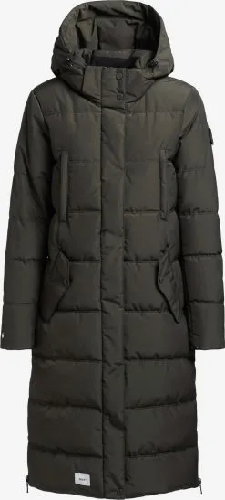 Khujo Wintermantels Wintermantel Kleo Dames Donkergroen