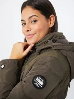 Khujo Wintermantels Wintermantel Lubeck Dames Groen -Aanbiedingen Khujo Winkel 05b86212756d638bdb736e535460409a