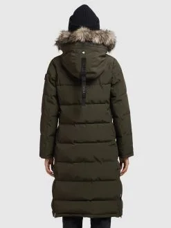 Khujo Wintermantels Wintermantel LOLL Dames Kaki -Aanbiedingen Khujo Winkel 063a16215d73970c9a420dbf445f1b54