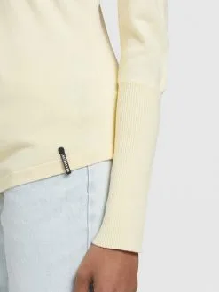 Khujo Fijngebreide Truien Trui Shea Dames Lichtgeel -Aanbiedingen Khujo Winkel 064bd40e2a34db703130ee6143ba27d7