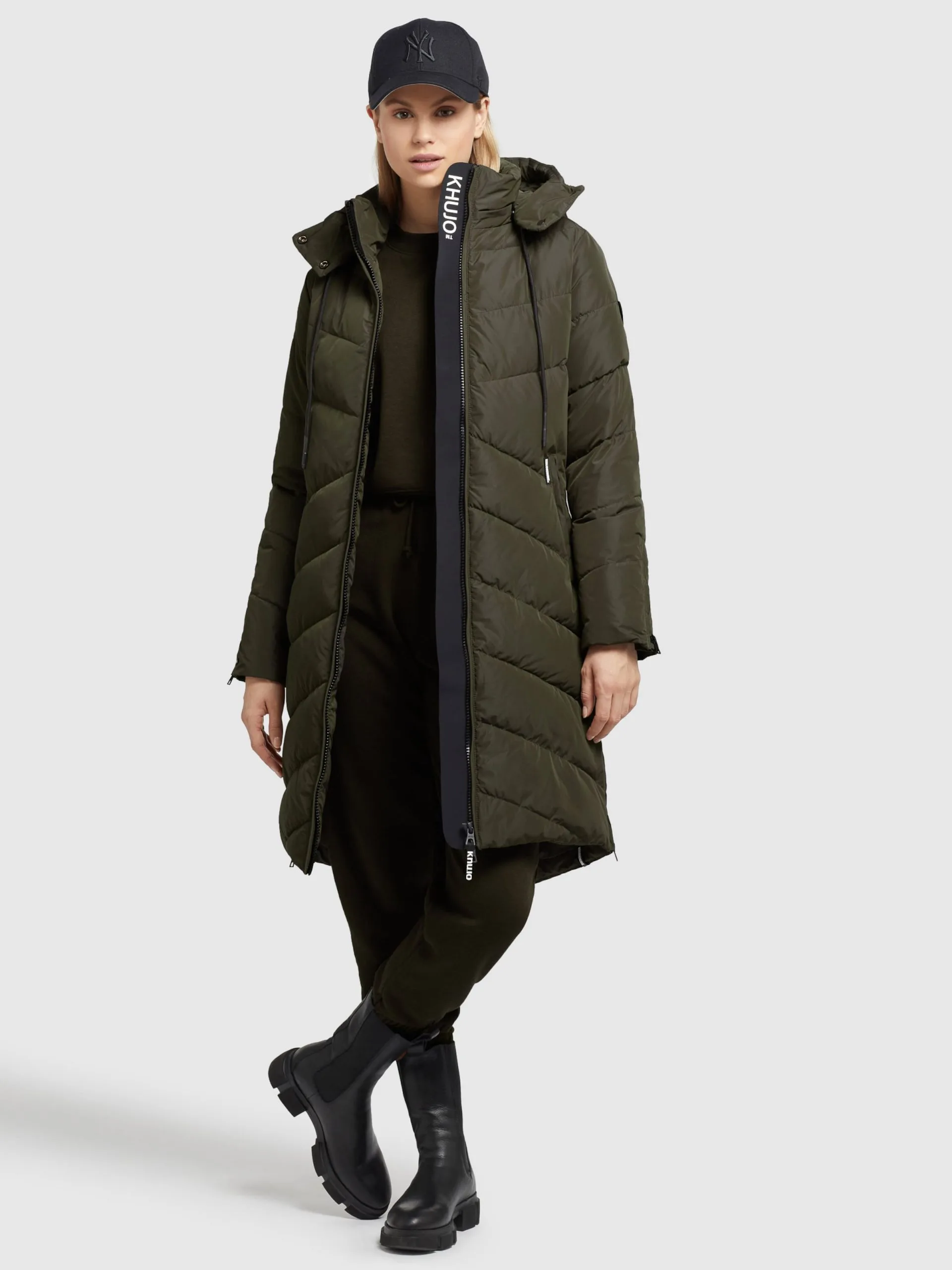 Khujo Wintermantels Wintermantel Huba Dames Donkergroen 3 Khujo Wintermantels Wintermantel Huba Dames Donkergroen - Afbeelding 3