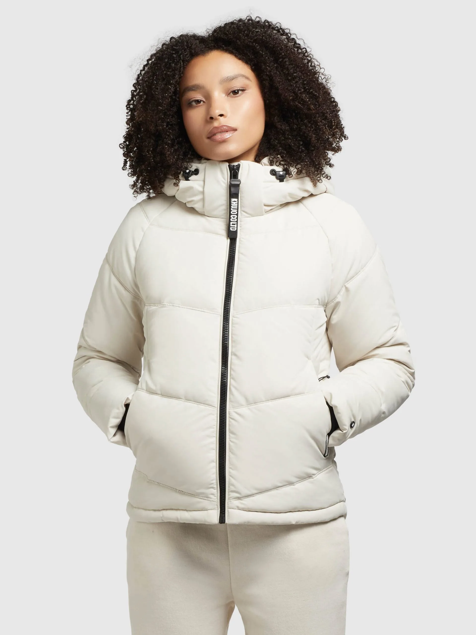 Khujo Winterjassen Winterjas Monty 2 Dames Offwhite 2 Khujo Winterjassen Winterjas Monty 2 Dames Offwhite - Afbeelding 2