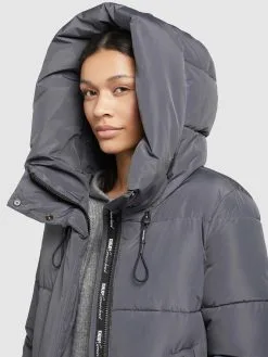 Khujo Wintermantels Wintermantel Soulani Dames Stone Grey -Aanbiedingen Khujo Winkel 0d4d89da7c5f2da3616399458b5ad054