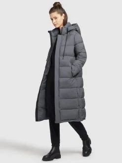 Khujo Wintermantels Wintermantel Julina Dames Donkergrijs -Aanbiedingen Khujo Winkel 0d625e10a2bc0a3b03a42175b2d4642b