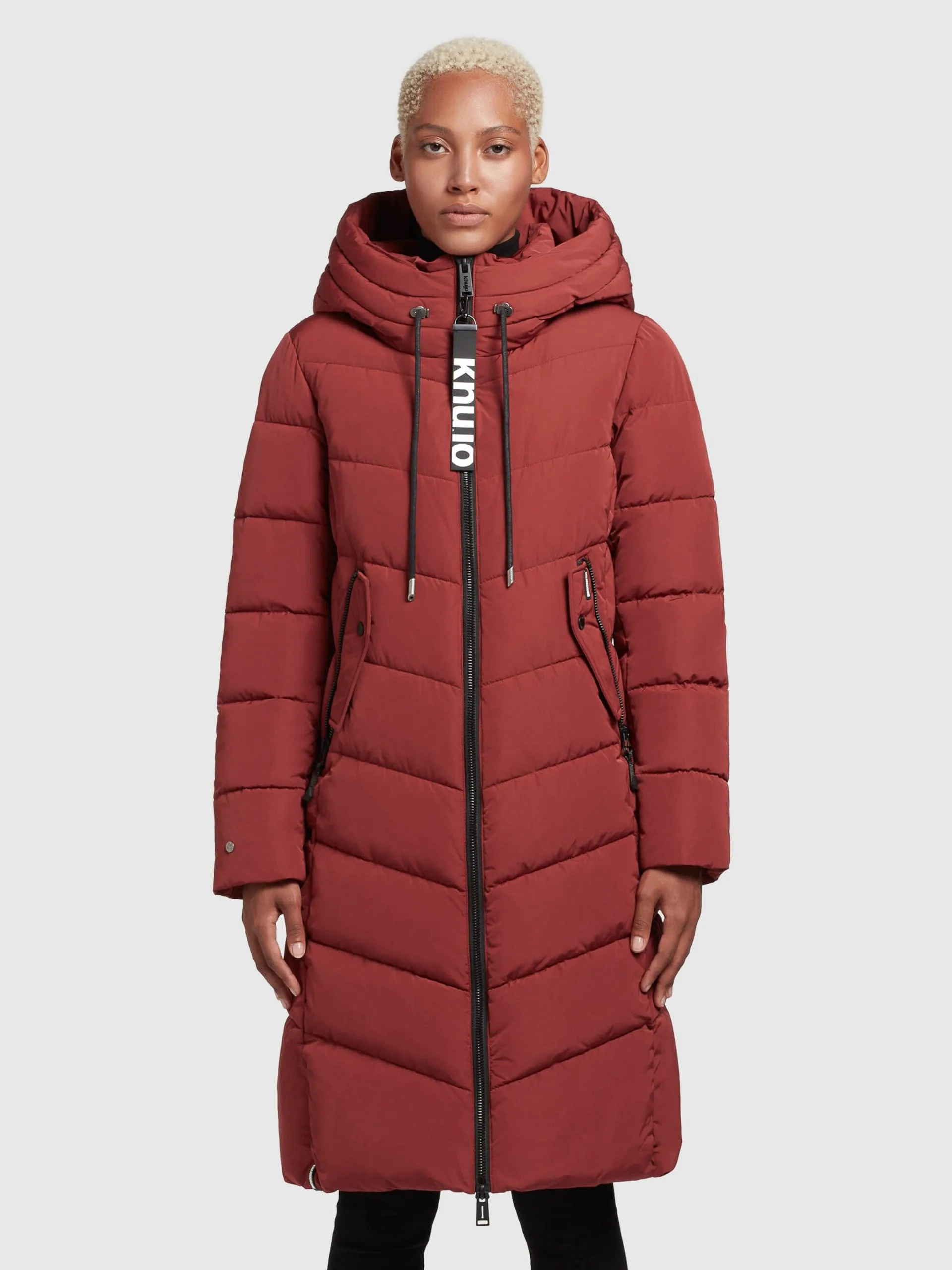 Khujo Wintermantels Wintermantel Ayleena Dames Roestrood 2 Khujo Wintermantels Wintermantel Ayleena Dames Roestrood - Afbeelding 2