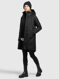 Khujo Parkas Tussenparka Dames Zwart -Aanbiedingen Khujo Winkel 1217a48413976db6ccbba7c4fbefc44f
