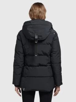 Khujo Winterjassen Winterjas Eunice Dames Zwart -Aanbiedingen Khujo Winkel 122bbdde60878eab99a6c3db1ab2a5a5