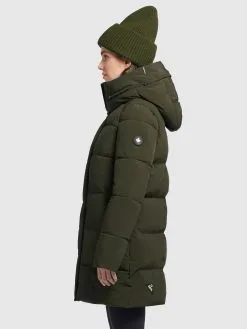 Khujo Korte Mantels Wintermantel Wente Dames Kaki -Aanbiedingen Khujo Winkel 146de751db3ba2f5b6d87c8275b21456