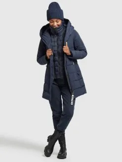 Khujo Korte Mantels Wintermantel Floyt Dames Donkerblauw -Aanbiedingen Khujo Winkel 18d710e4022f416acb00d8e5041f06b8