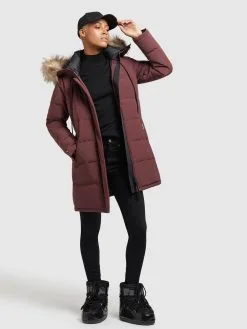 Khujo Wintermantels Wintermantel Cloren Dames Donkerrood 10 Khujo Wintermantels Wintermantel Cloren Dames Donkerrood -Aanbiedingen Khujo Winkel 1be537bb118135228b666b0aa23f4c39