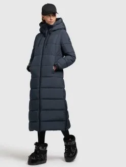 Khujo Wintermantels Wintermantel Deria Dames Donkerblauw -Aanbiedingen Khujo Winkel 1bee758640f61acda111409d5afe2208