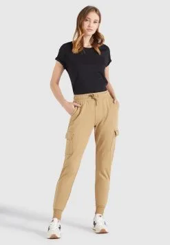 Khujo Sweatpants Tapered Cargobroek Staci Dames Beige -Aanbiedingen Khujo Winkel 22cd2d99b633cd3d0d097ac61fdee990