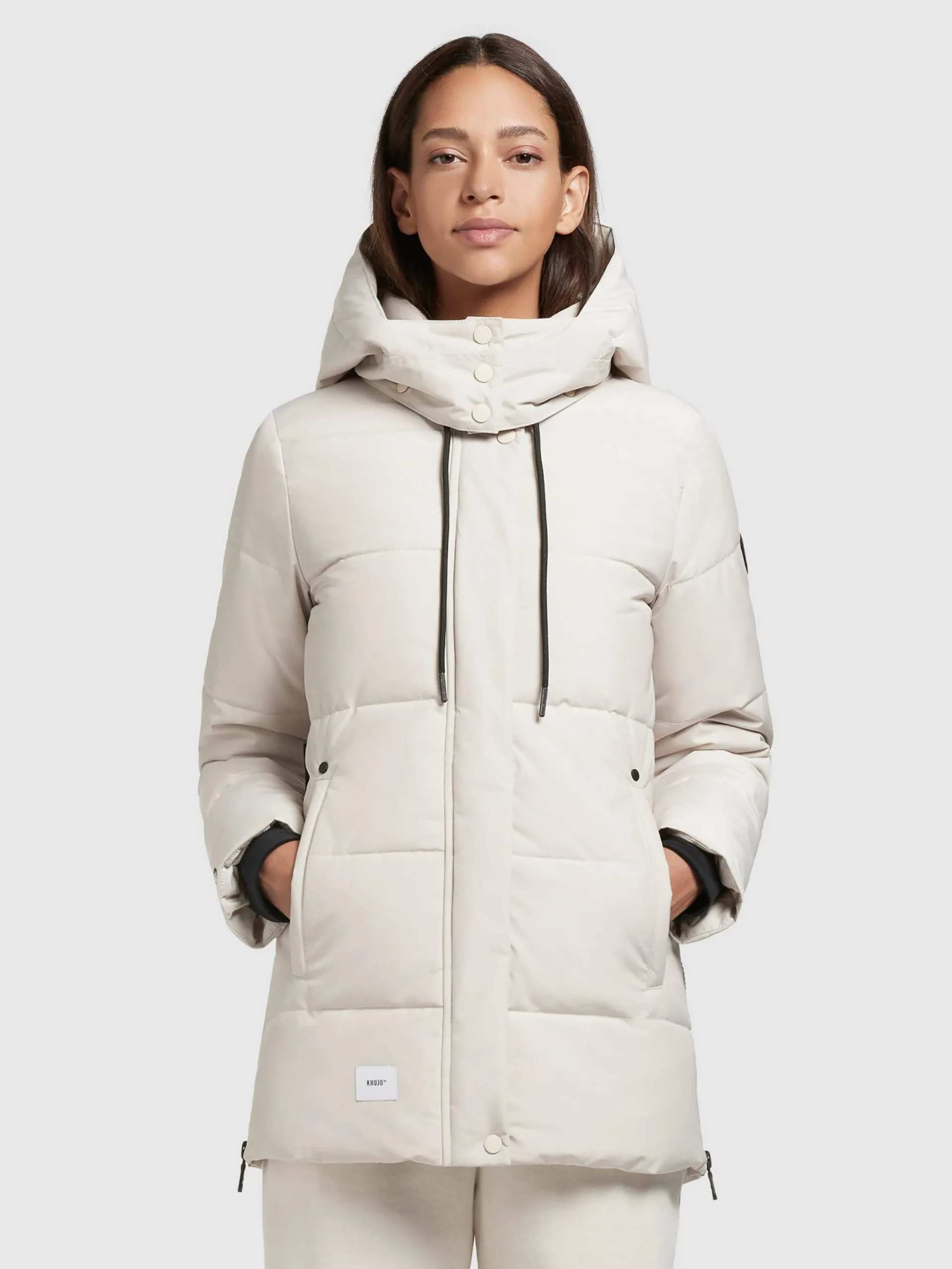 Khujo Winterjassen Winterjas Eunice Dames Offwhite 2 Khujo Winterjassen Winterjas Eunice Dames Offwhite - Afbeelding 2