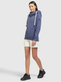 Khujo Hoodies Sweatshirt Rhabea Dames Blauw -Aanbiedingen Khujo Winkel 25e3ec2798132cd4043734fbe6e29d70