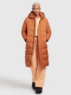 Khujo Wintermantels Wintermantel Corinna Dames Cognac -Aanbiedingen Khujo Winkel 26639f8fd63964382655debe3a6d5880