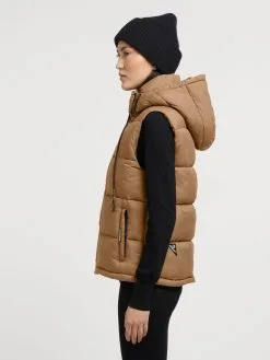 Khujo Bodywarmers Bodywarmer Eden Dames Lichtbruin -Aanbiedingen Khujo Winkel 28d75dd54630500d5800cedf560a08ca