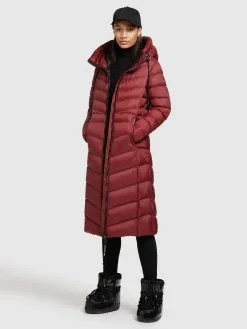 Khujo Winterjassen Winterjas Ingram Shine Dames Donkerrood -Aanbiedingen Khujo Winkel 28e1ec14cccf2a5f96cbe84f9090e0e0