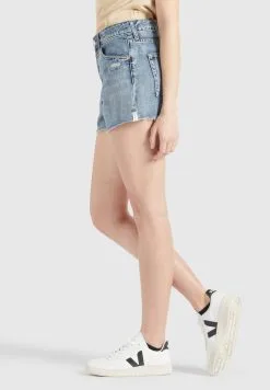 Khujo Denim Shorts Loosefit Jeans Anouk Dames Blauw -Aanbiedingen Khujo Winkel 2e1ac35c883a192e3923168bfbc0599d