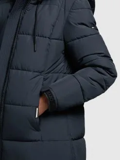 Khujo Wintermantels Wintermantel Deria Dames Donkerblauw -Aanbiedingen Khujo Winkel 2f19ed01b445d0c692fff6fb23217f28