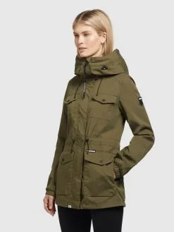 Khujo Parkas Tussenparka ELST Dames Olijfgroen -Aanbiedingen Khujo Winkel 332bd18064ba173f615e345555ba1bab