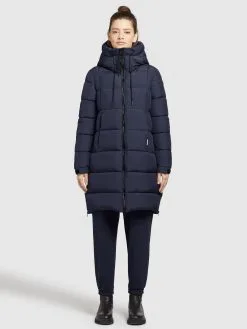 Khujo Wintermantels Wintermantel Youma Dames Navy -Aanbiedingen Khujo Winkel 3685efe77dedc2b24882455c9a0270ef