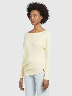 Khujo Fijngebreide Truien Trui Shea Dames Lichtgeel -Aanbiedingen Khujo Winkel 3cbc3321d6040e4a197ecf4688ab6acc