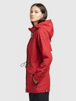 Khujo Parkas Tussenparka FELINA Dames Rood -Aanbiedingen Khujo Winkel 3fb7c7b1e82fd1683b87a79e3d371702