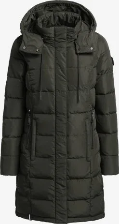 Khujo Korte Mantels Wintermantel Cups Dames Donkergroen