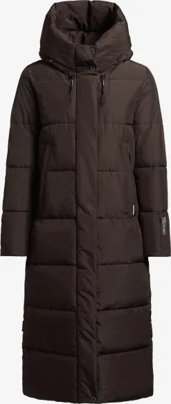 Khujo Wintermantels Wintermantel SOULANI2 Dames Donkerbruin