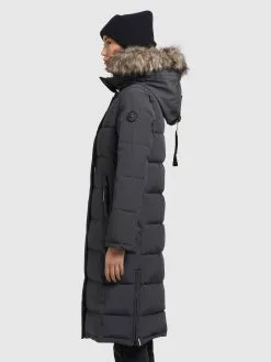 Khujo Wintermantels Wintermantel LOLL Dames Antraciet -Aanbiedingen Khujo Winkel 49c7db0381202c844693ea992856e0b6