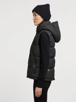 Khujo Bodywarmers Bodywarmer Eden Dames Zwart -Aanbiedingen Khujo Winkel 4a0d8d373f9d35bc7283c71674fdceb1