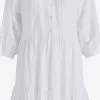 Khujo Blousejurken Blousejurk Crepes Dames Wit