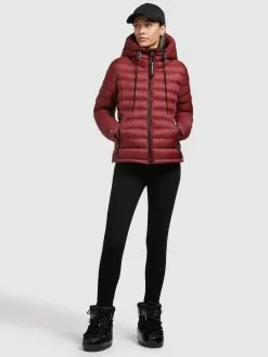Khujo Winterjassen Winterjas Lona Shine Dames Roestrood -Aanbiedingen Khujo Winkel 523510ca53d9be2de67d6f7816a0be42