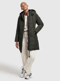 Khujo Korte Mantels Wintermantel Cups Dames Donkergroen -Aanbiedingen Khujo Winkel 56432a2d764a3a20b8c475c96a8fdd45
