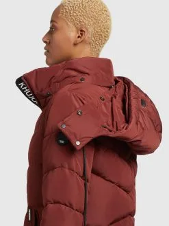 Khujo Wintermantels Wintermantel Huba Dames Karmijnrood -Aanbiedingen Khujo Winkel 5ab45aaa31040048987aa5b1a1209af4