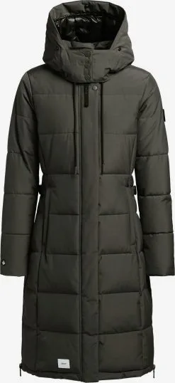 Khujo Wintermantels Wintermantel Cliv Dames Donkergroen