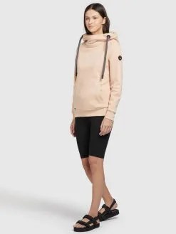 Khujo Hoodies Sweatshirt Rhabea Dames Abrikoos -Aanbiedingen Khujo Winkel 5cc08f5037618e2b8bb065b4770a9270