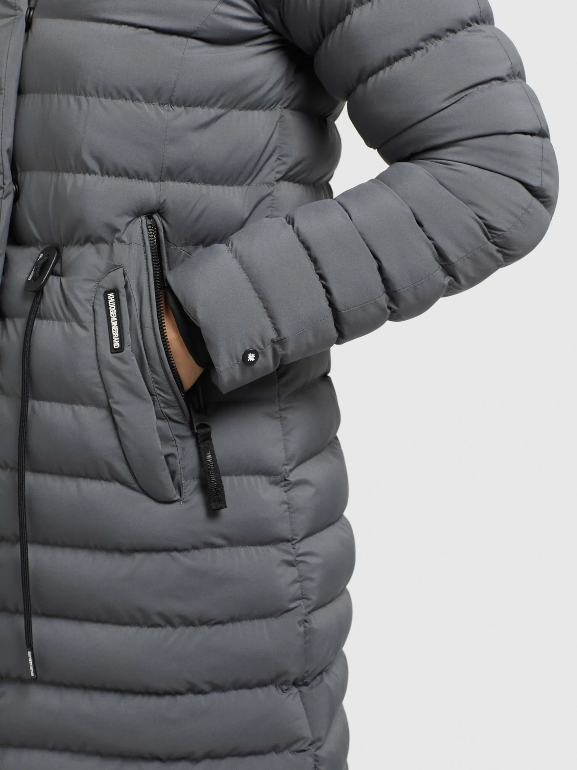 Khujo Wintermantels Wintermantel Niana Dames Antraciet 8 Khujo Wintermantels Wintermantel Niana Dames Antraciet - Afbeelding 8