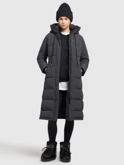 Khujo Wintermantels Wintermantel Rugg Dames Grafiet -Aanbiedingen Khujo Winkel 63ae57a4b9dbdf40705c3d0bfc579f60