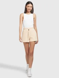 Khujo Shorts Regular Broek Dames Lichtgeel -Aanbiedingen Khujo Winkel 68ec507de2945c048827f3c0c278339c