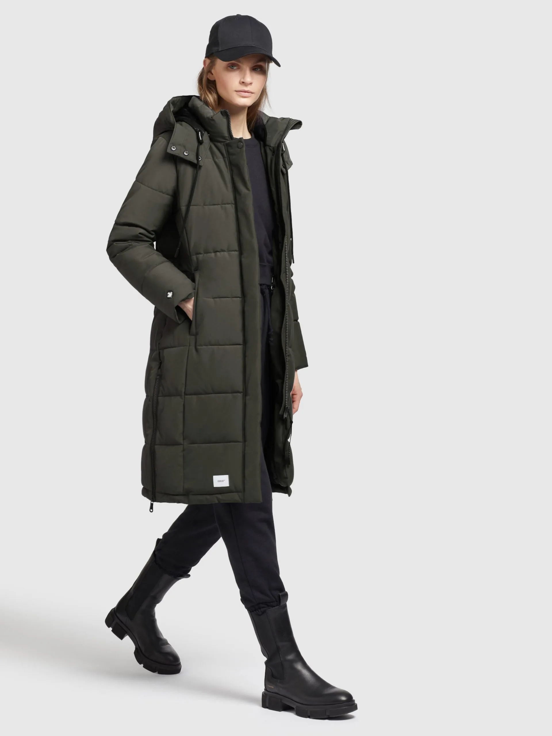 Khujo Wintermantels Wintermantel Cliv Dames Donkergroen 3 Khujo Wintermantels Wintermantel Cliv Dames Donkergroen - Afbeelding 3