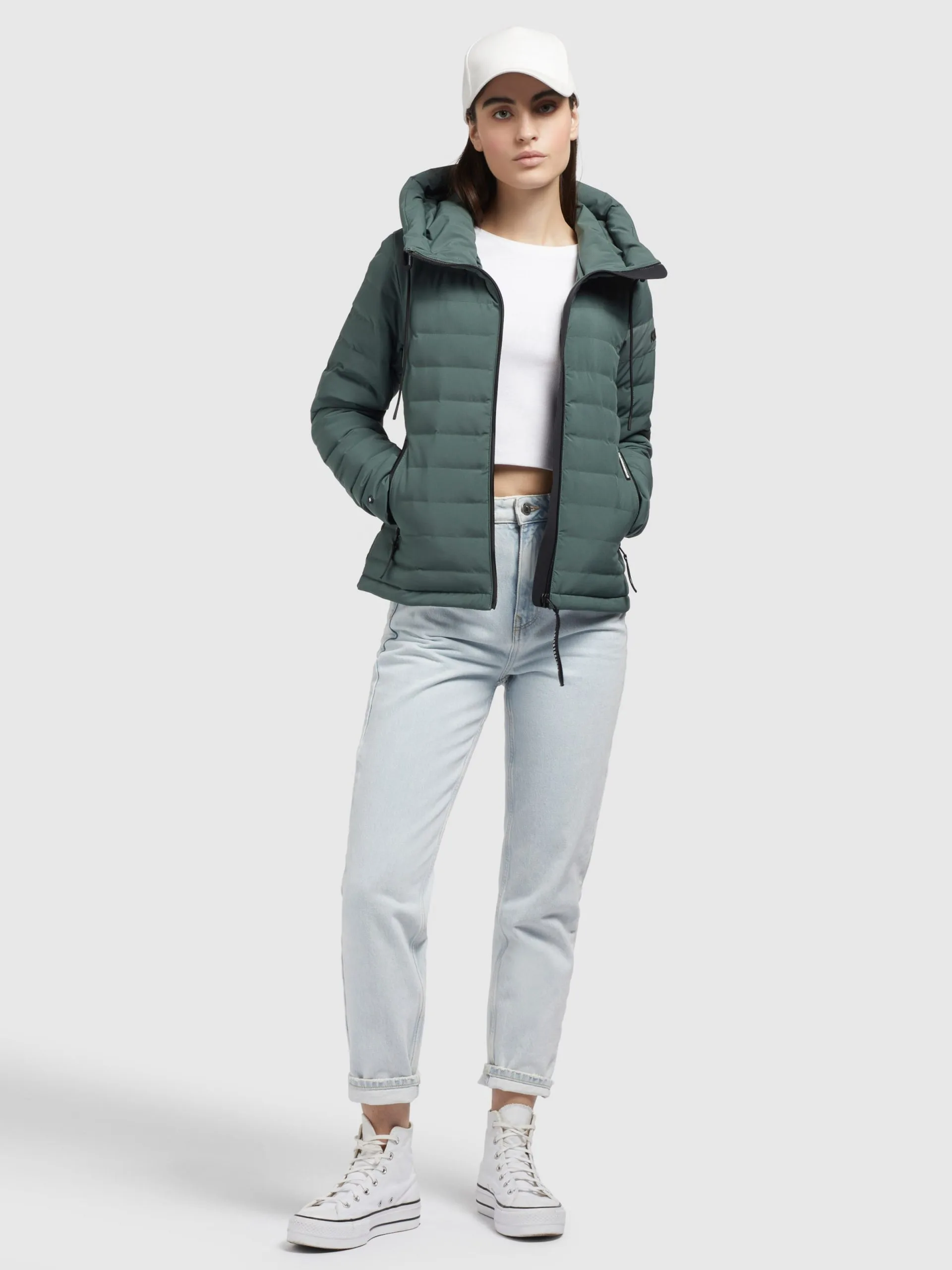 Khujo Tussenjassen Tussenjas Lovina4 Matt Dames Smaragd 6 Khujo Tussenjassen Tussenjas Lovina4 Matt Dames Smaragd - Afbeelding 6