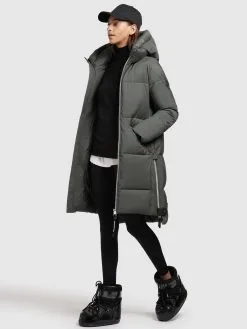 Khujo Wintermantels Wintermantel Aniva Dames Olijfgroen -Aanbiedingen Khujo Winkel 767bd1a52cbf6de0dd18349b264acea4