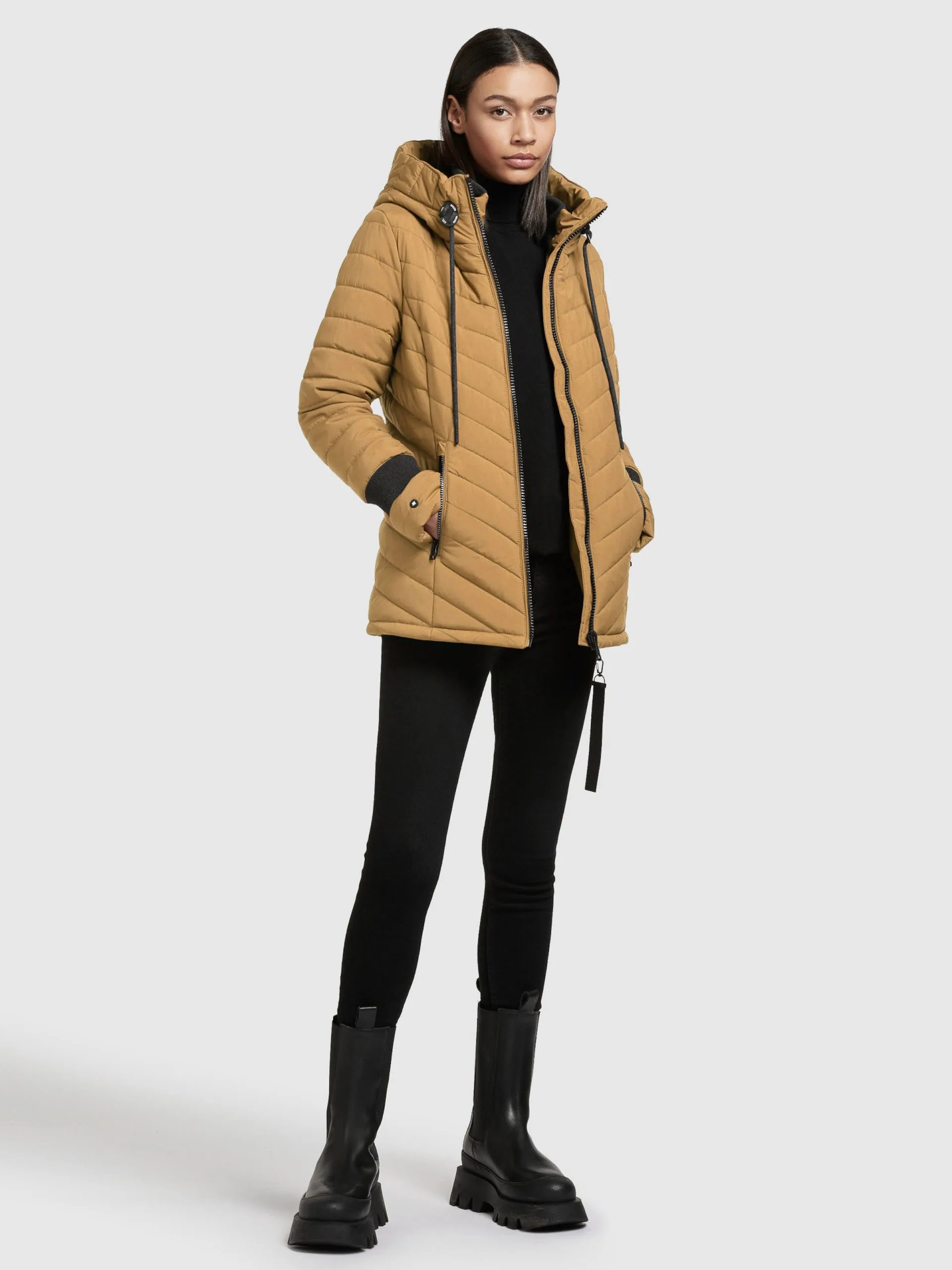 Khujo Winterjassen Winterjas Dames Camel 3 Khujo Winterjassen Winterjas Dames Camel - Afbeelding 3