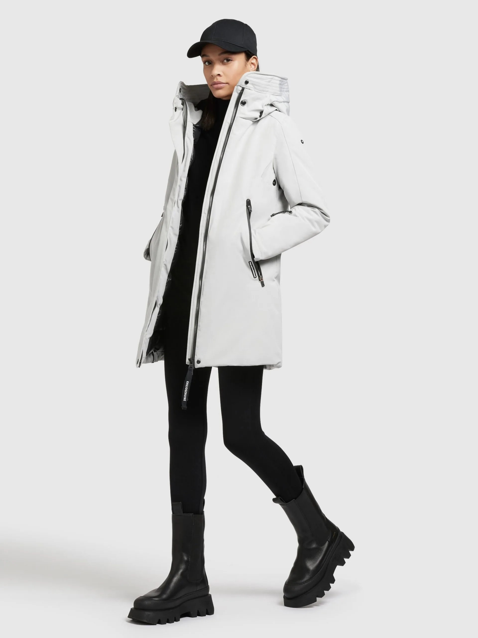 Khujo Winterjassen Winterjas Viona 3 Dames Lichtgrijs 3 Khujo Winterjassen Winterjas Viona 3 Dames Lichtgrijs - Afbeelding 3