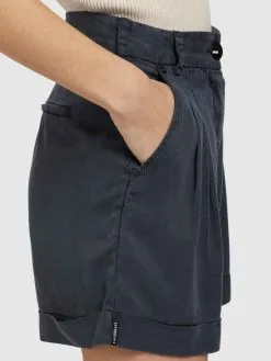 Khujo Shorts Loosefit Bandplooibroek Elida Dames Donkerblauw -Aanbiedingen Khujo Winkel 799c2ca8d8adc10345077decb231ca09