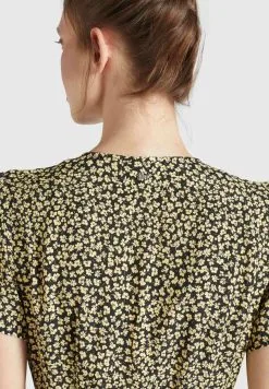 Khujo Blousejurken Blousejurk Porgy Dames Pasteelgeel / Zwart -Aanbiedingen Khujo Winkel 7ba28fc11f32b953027d25a1006b75fa