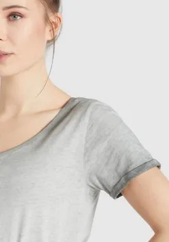 Khujo T-shirts Shirt Baru Dames Grijs -Aanbiedingen Khujo Winkel 7e257ab75b5f8aec65c1e964340384dc