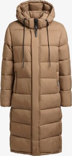 Khujo Wintermantels Wintermantel Julina Dames Lichtbruin