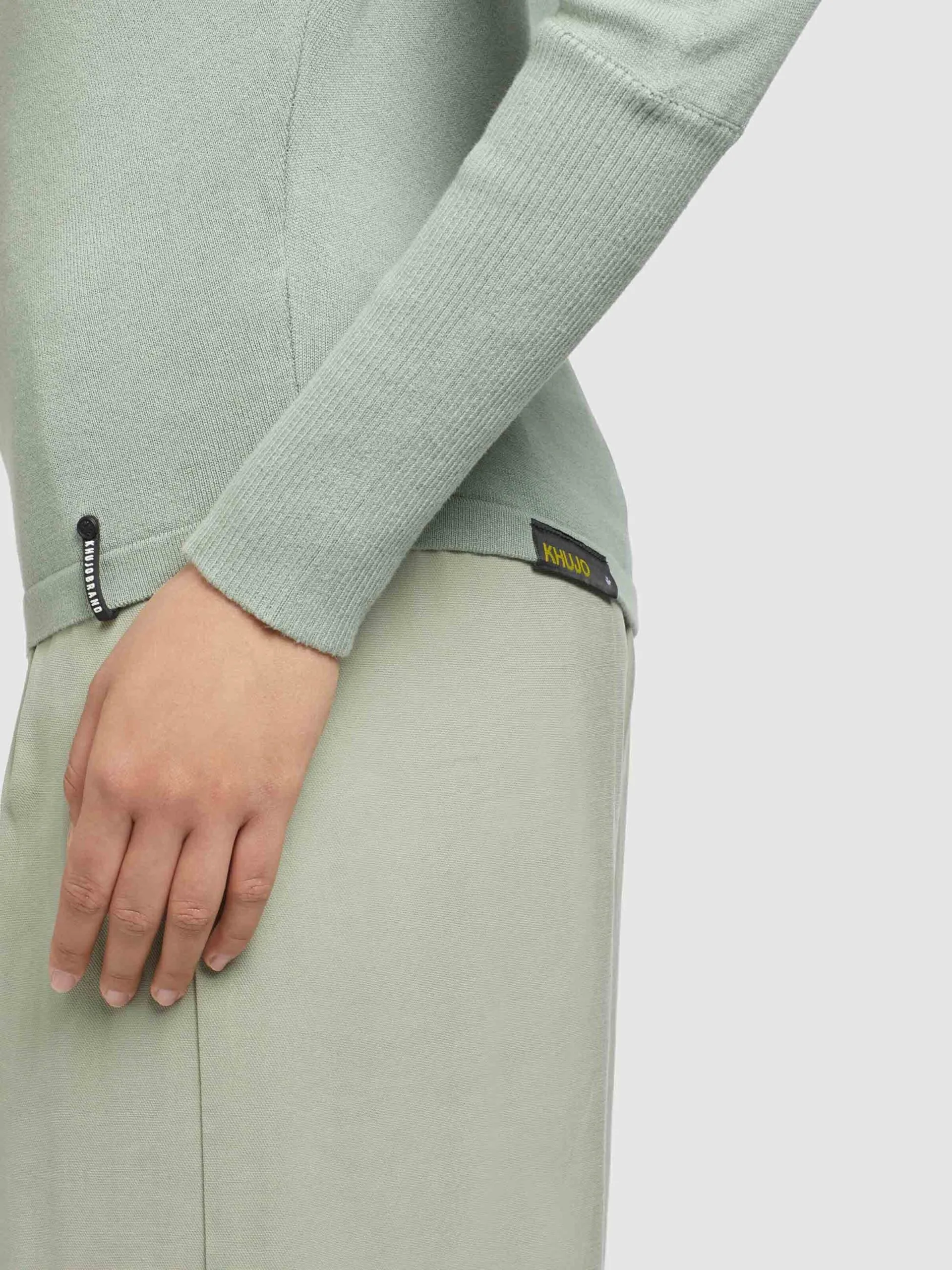 Khujo Fijngebreide Truien Trui Shea Dames Mintgroen 7 Khujo Fijngebreide Truien Trui Shea Dames Mintgroen - Afbeelding 7